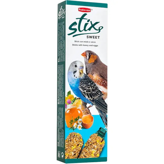 Padovan Stix Sweet Treat for Parakeets & Exotics – 80g