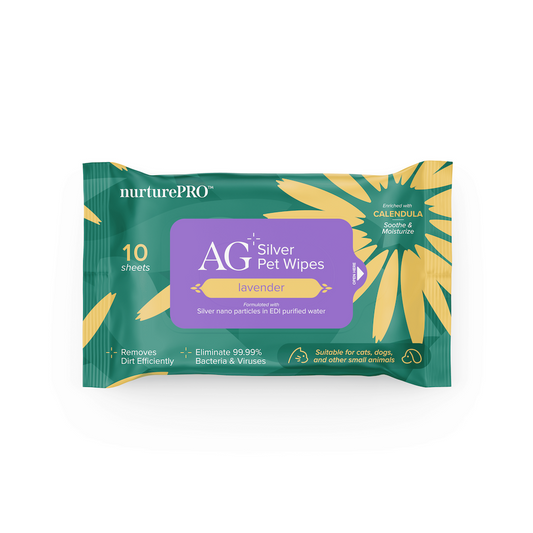 NurturePro Ag+ Pet Wet Wipes – Lavender Scent