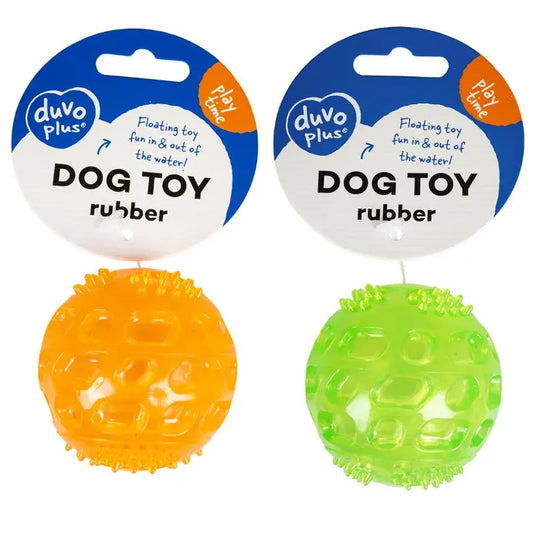 Duvo+ TPR Squeaky Ball – Orange/Green [Length - 9.5cm]