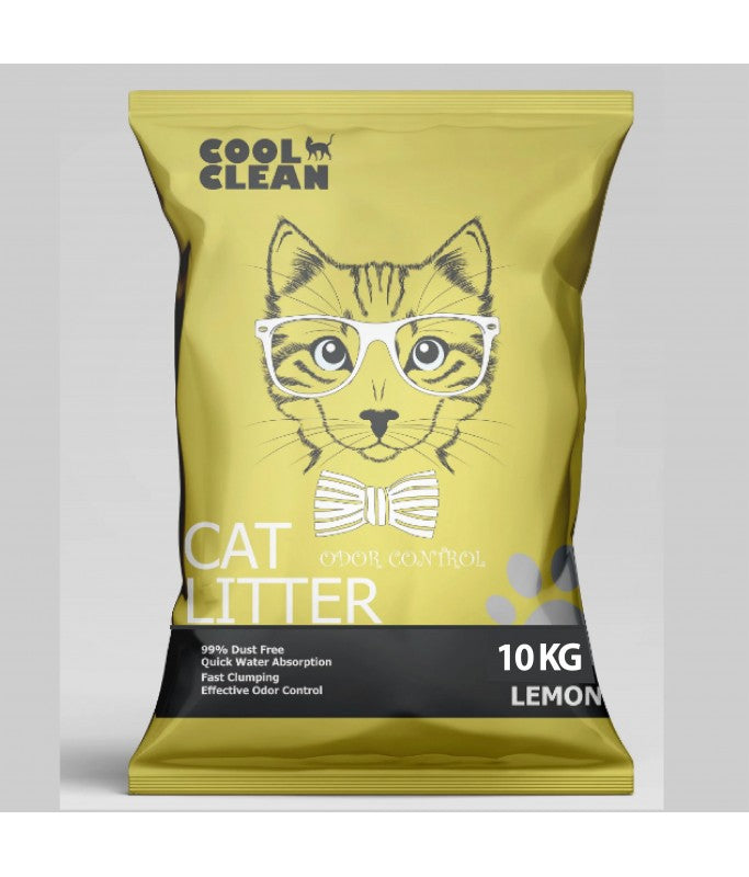 Cool Clean Clumping Cat Litter – Lemon Scent 10kg Fresh Formula