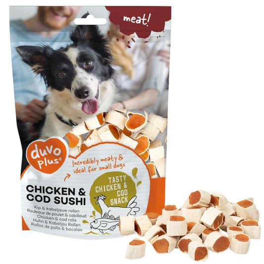 Duvo+ Chicken & Cod Sushi Dog Treats – 180g