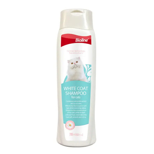 Bioline White Coat Cat Shampoo  200ml Brightening Formula
