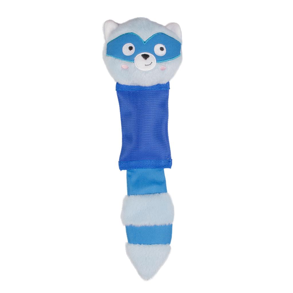 Duvo+ Bite Me Belly Dog Toy – Ronny the Raccoon, 42cm Plush Chew Toy