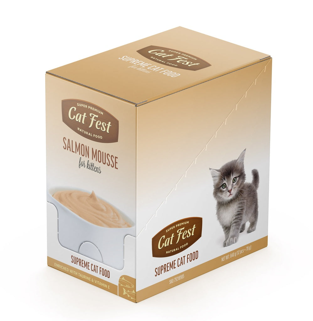 Cat Fest Salmon Mousse for Kittens – 70g Soft Wet Cat Food