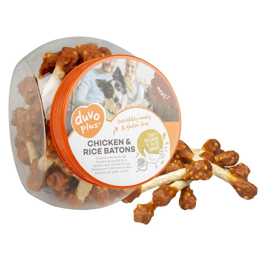 Duvo+ Chicken & Rice Batons Dog Snacks – 400g