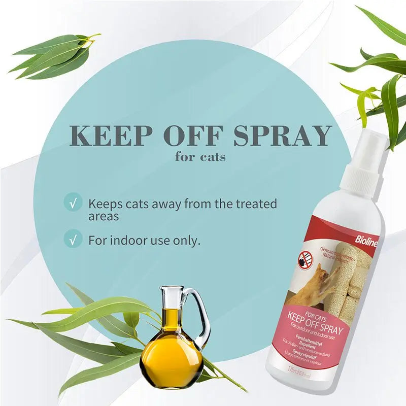 Bioline Keep Off Spray for Cats 209g Pet Behavior Deterrent Spray