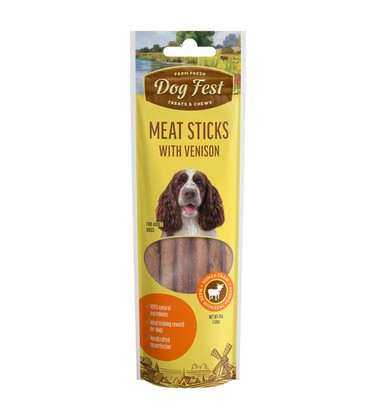 Dog Fest Meat Sticks with Venison for Adult Dogs – 45g