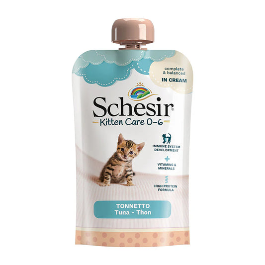 Schesir Kitten Cream Pouch Tuna Wet Food 150G