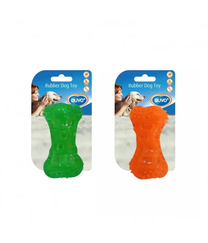Duvo+ TPR Squeaky Ball – Orange/Green [Length - 9.5cm]