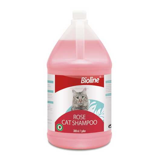 Bioline Rose Cat Shampoo 3.8L Deep Clean & Floral Fragrance for Cats