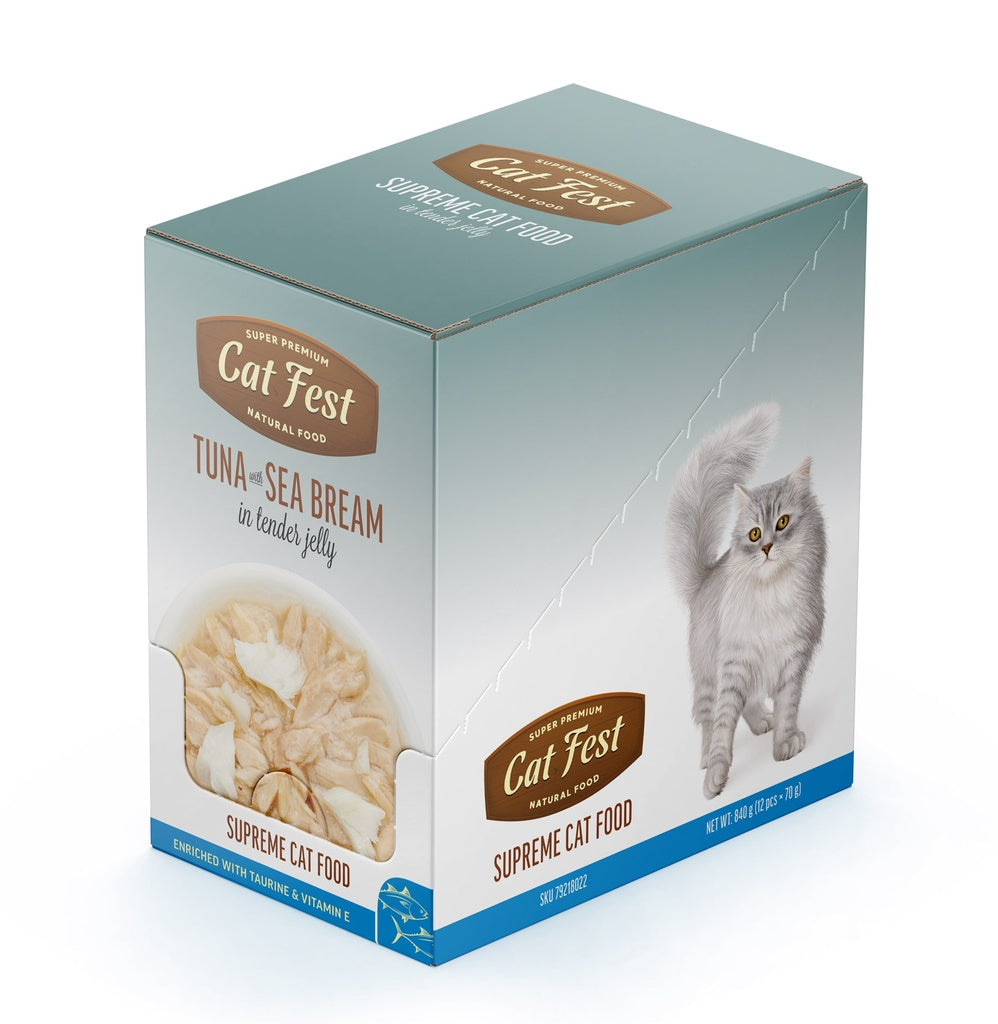 Cat Fest Tuna & Sea Bream in Jelly – 70g Ocean Blend Cat Food