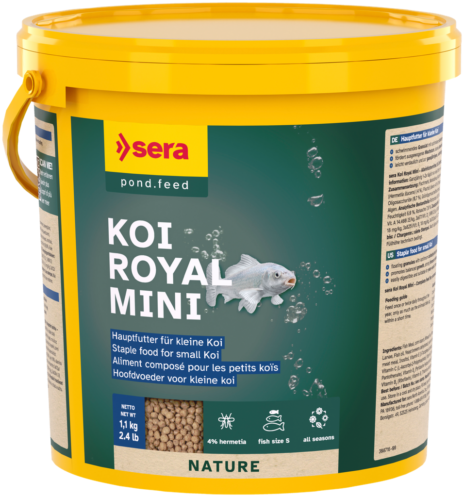 Sera Koi Royal Mini Nature Fish Food 3.8L – Floating Pond Pellets
