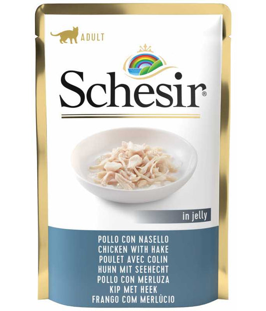 Schesir Cat Pouch Chicken with Cod Wet food 85G