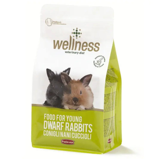 Padovan Wellness Dwarf Rabbit Junior Food – 1kg Growth Formula
