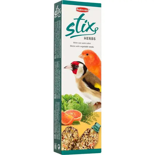 Padovan Stix Herbs Treat for Canaries – 60g Natural Snack