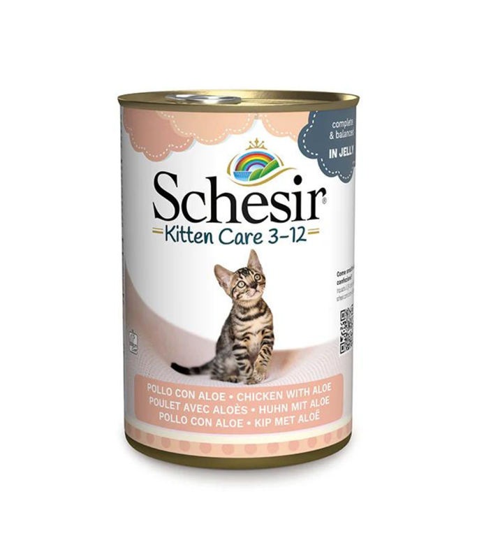 Schesir Kitten Wet Food Can Chicken with Aloe 140G