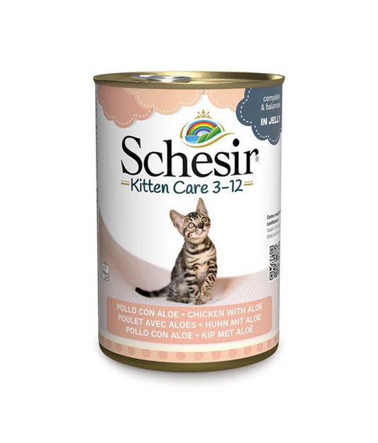Schesir Kitten Wet Food Can Chicken with Aloe 140G