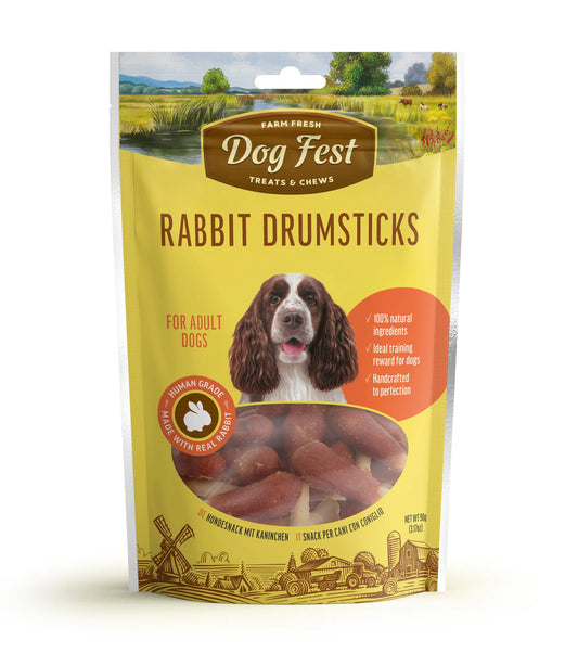 Dog Fest Rabbit Drumsticks for Adult Dogs – 90g