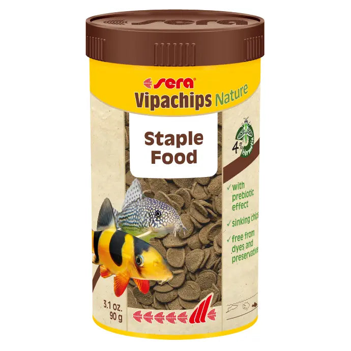 Sera Vipachips Nature – 250ml Herbal Sinking Chips for Bottom Dwellers