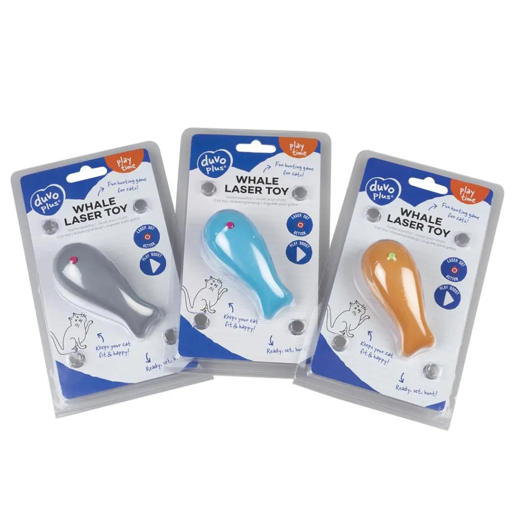 Duvo+ Whale Laser Cat Toy – 8x4cm Mixed Colors