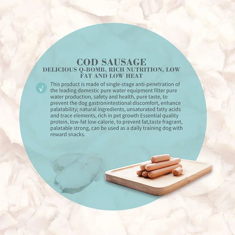 Bioline Cod Sausage 15g x 30  Soft Chew Treats for Cats