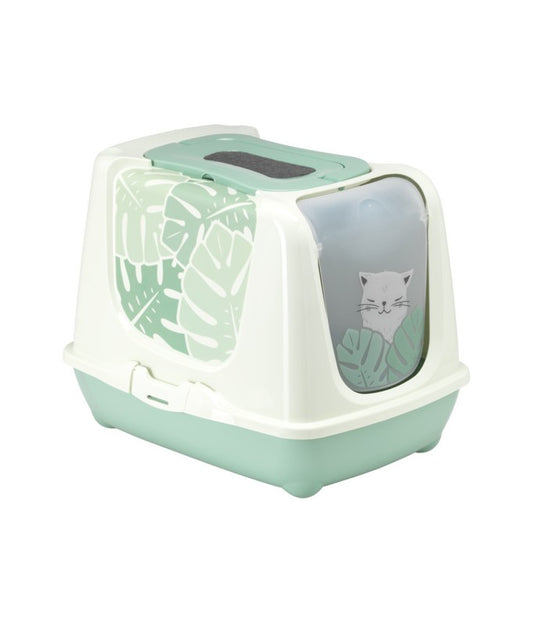 Moderna Trendy Cat Litter Box L – Green Enclosed Cat Tray