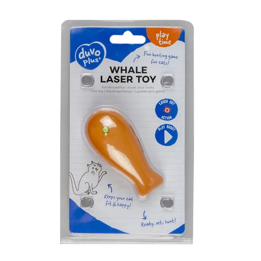 Duvo+ Whale Laser Cat Toy – 8x4cm Mixed Colors