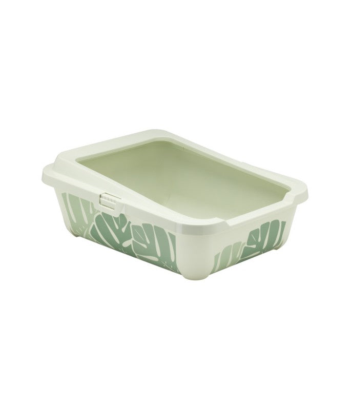 Moderna Hercules Litter Tray K162 – Green – Durable Plastic Cat Litter Pan – Easy to Clean