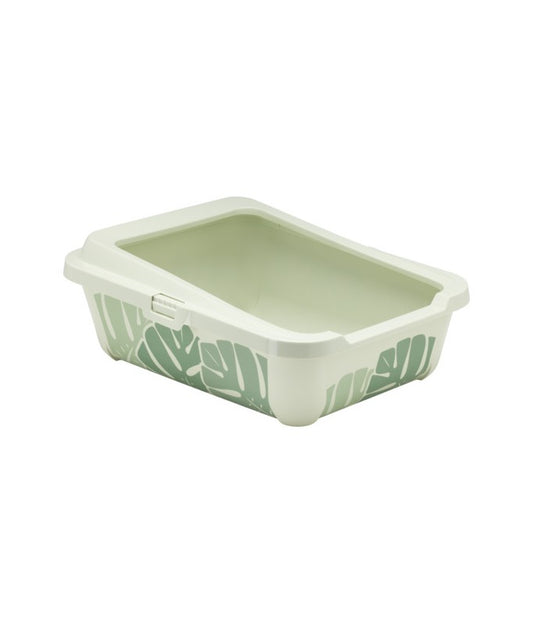 Moderna Hercules Litter Tray K162 – Green – Durable Plastic Cat Litter Pan – Easy to Clean