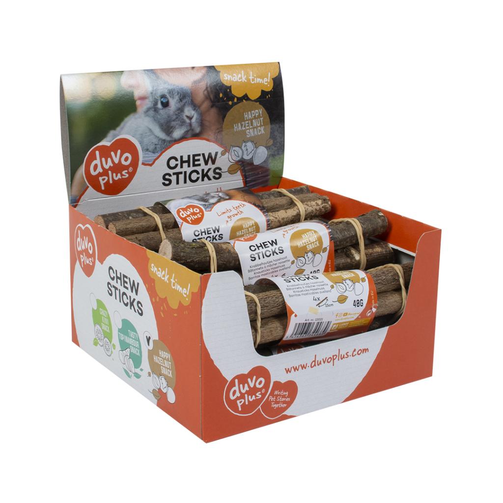 Duvo+ Chew Sticks for Rodents 4pc – Hazelnut Flavor