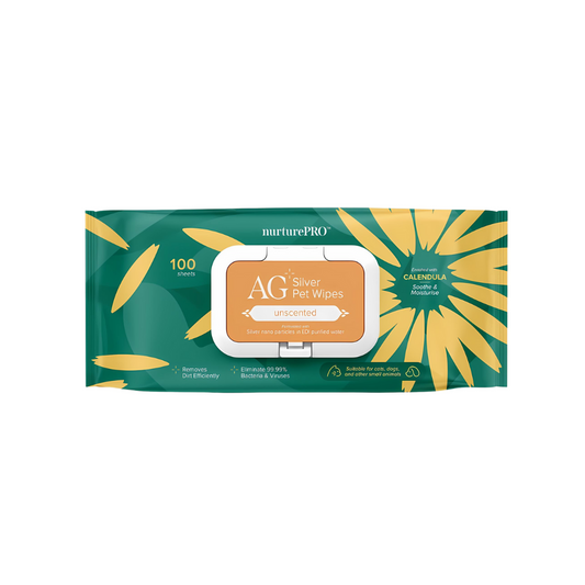 NurturePro Ag+ Pet Wet Wipes – Unscented 100 Sheets