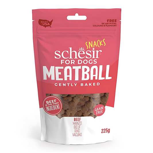 Schesir Dog Meatballs Grain-Free Baked Beef 225G