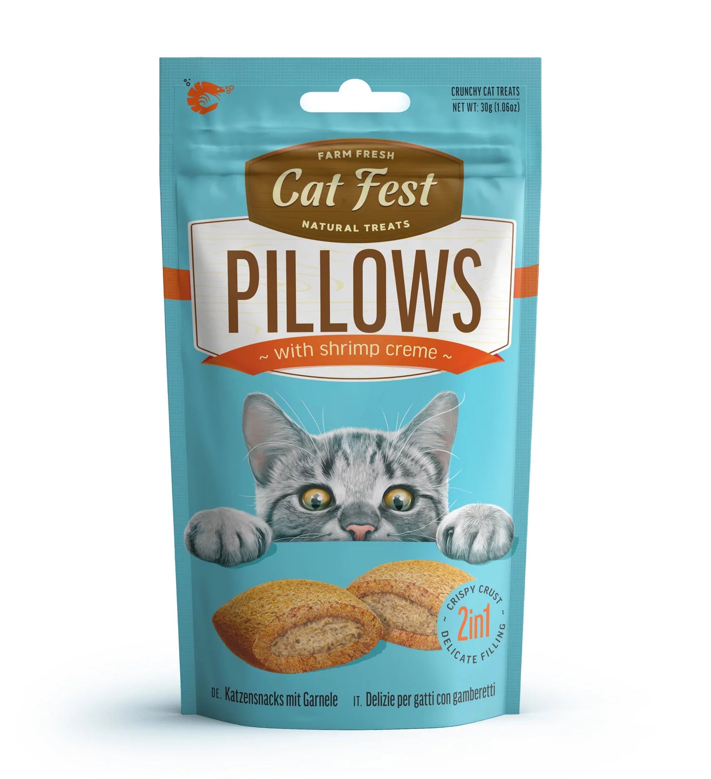 Cat Fest Pillows with Shrimp Cream – 30g Savory Cat Treats
