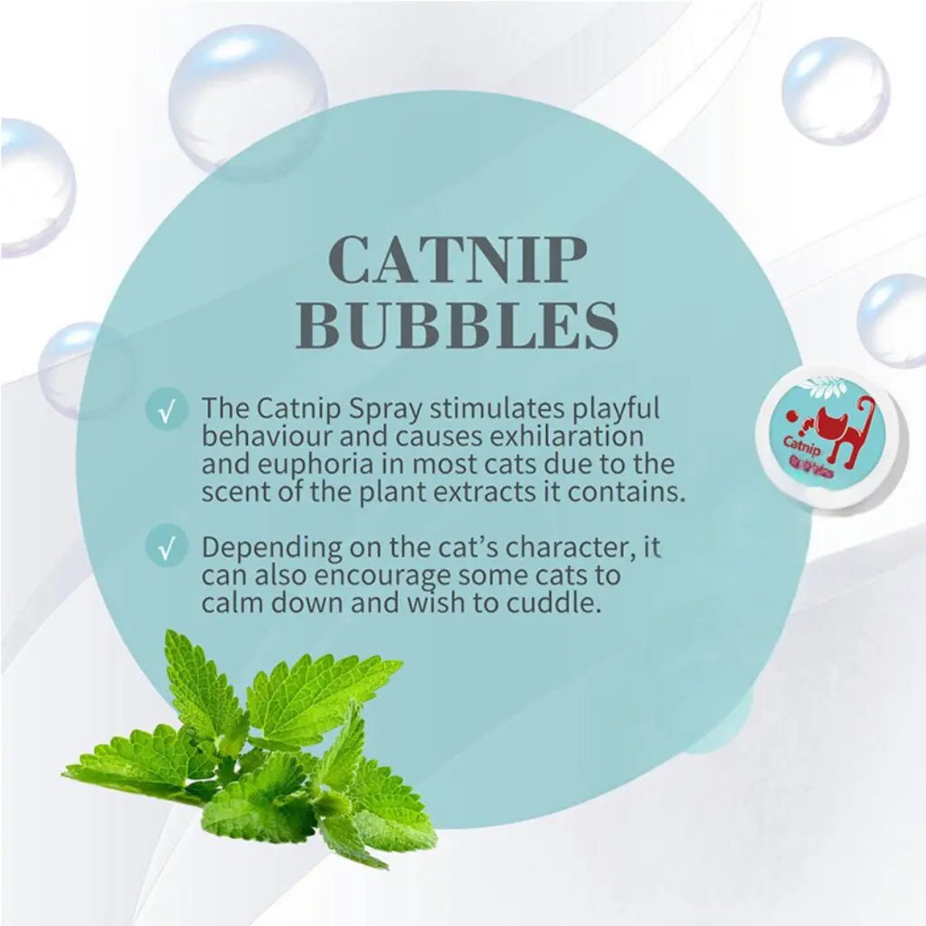 Bioline Catnip Bubbles 17.7ml Interactive Cat Play Accessory