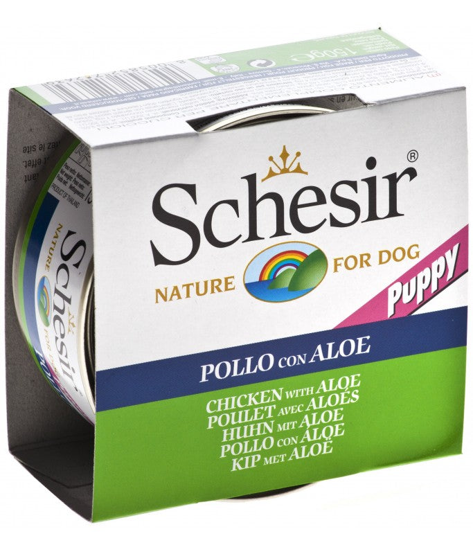 Schesir Puppy Wet Food Chicken Fillets & Aloe 150G