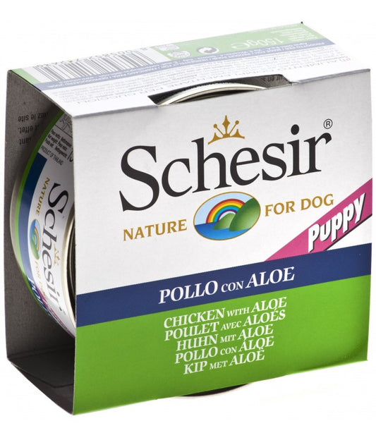 Schesir Puppy Wet Food Chicken Fillets & Aloe 150G