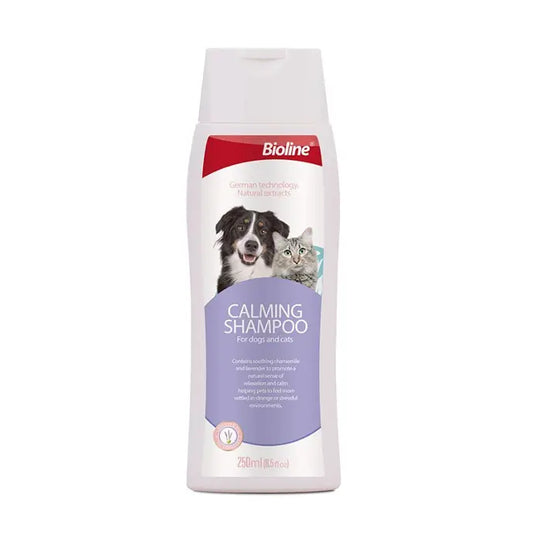 Bioline Calming Dog & Cat Shampoo 250ml Soothing Wash