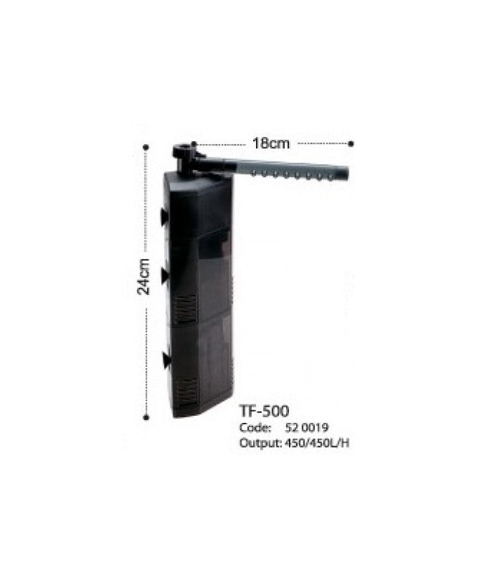 KW Zone Dophin Aquarium Triangle Internal Filter with Rainbar – Max Output