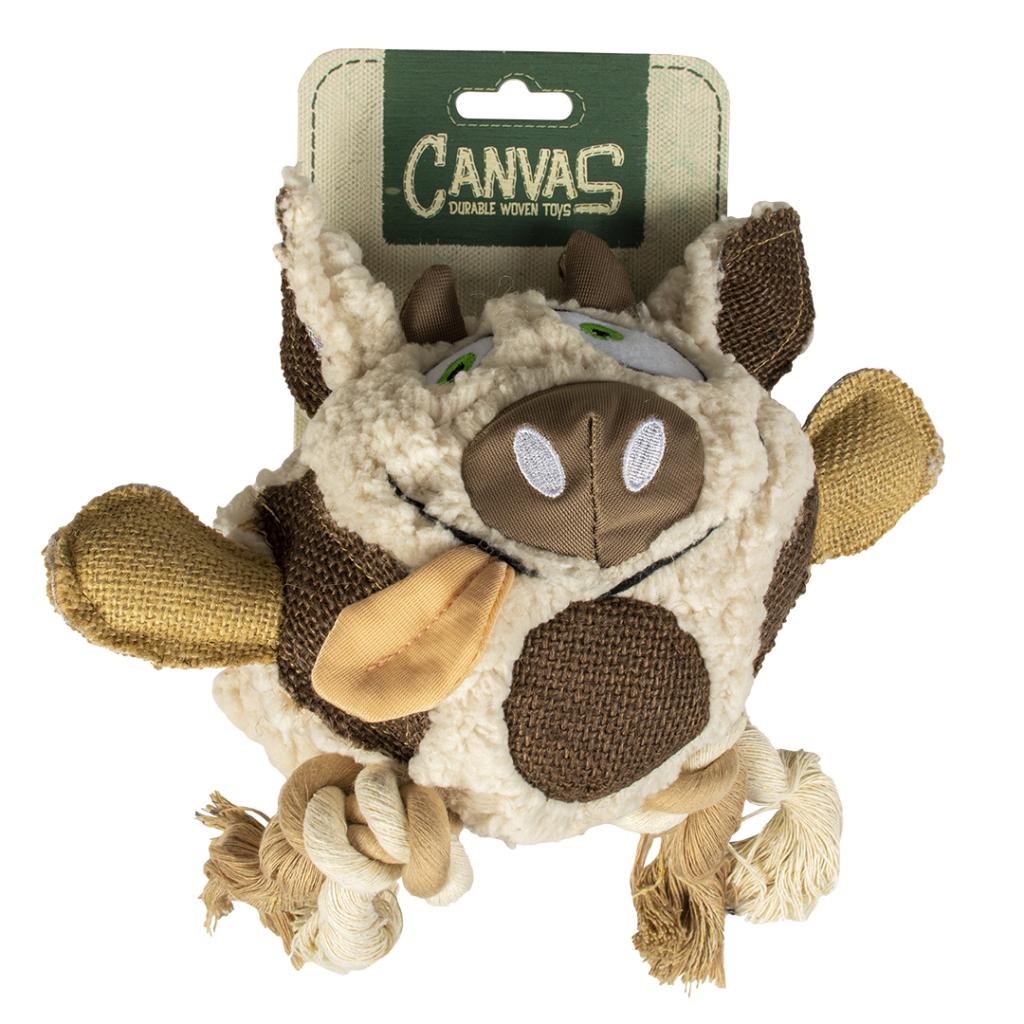 Duvo+ Canvas Plush Cow – Dog Toy