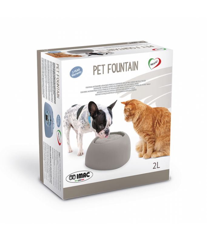 Imac Pet Drinking Fountain for Cats & Dogs – 2L – 32×28×13 cm