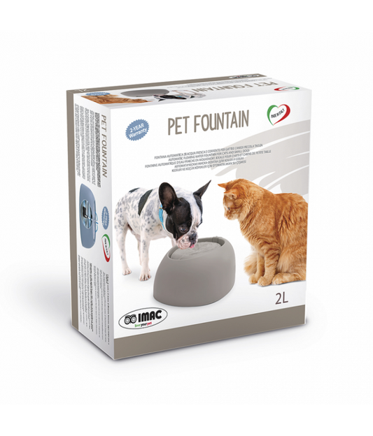 Imac Pet Drinking Fountain for Cats & Dogs – 2L – 32×28×13 cm