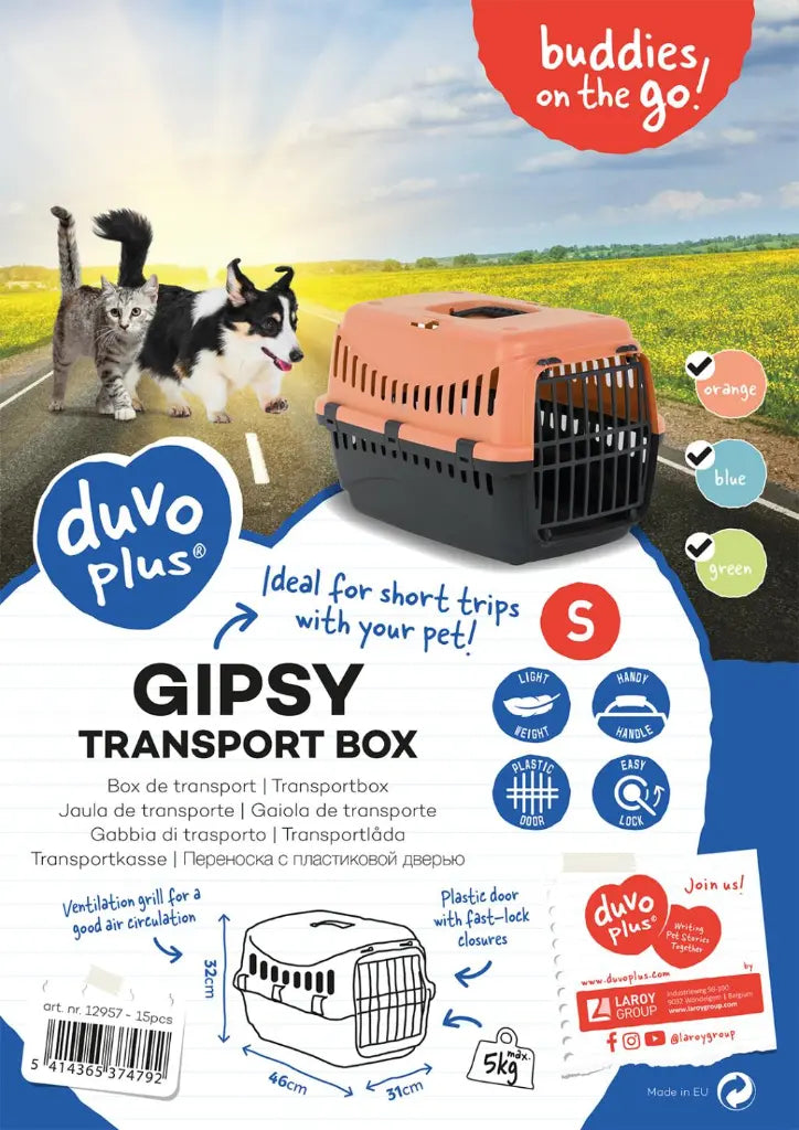 Duvo+ Gipsy Plastic Pet Door – Small 48x32x31cm, Mixed Colors
