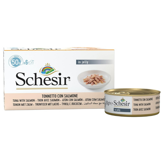 Schesir Cat Wet Food Tuna with Salmon – 300g Can