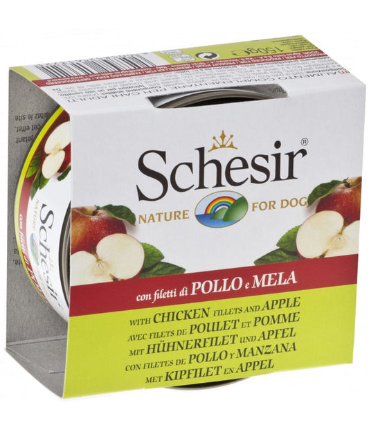 Schesir Dog Wet Food Chicken Fillets & Apple 150G