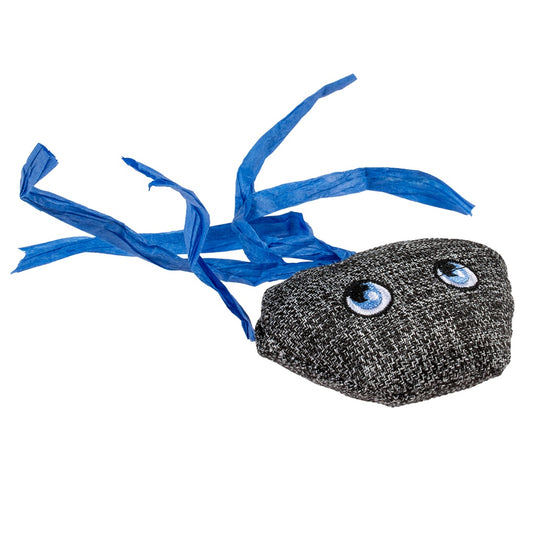 Duvo+ Eco Navy Catnip Jellyfish Toy – 15.5cm Blue/Grey