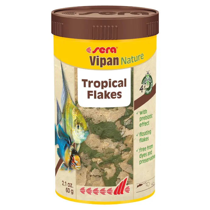 Sera Vipan Nature Flakes – 250ml/60g Premium Tropical Fish Diet