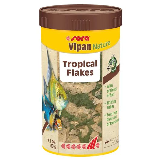 Sera Vipan Nature Flakes – 250ml/60g Premium Tropical Fish Diet