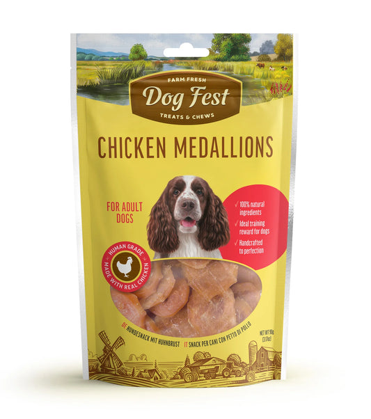 Dog Fest Chicken Medallions for Adult Dogs - 90g