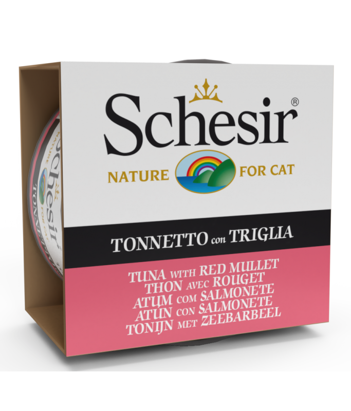 Schesir Cat Wet Food Tuna with Red Mullet – 85g Can