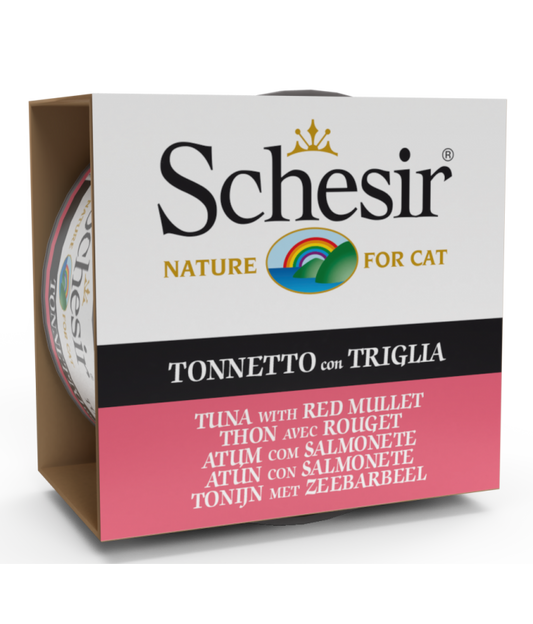 Schesir Cat Wet Food Tuna with Red Mullet – 85g Can
